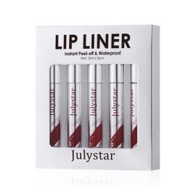 Tear Off Lip Color Suit Matte Durable Fog Surface Lip Glaze Tear Off Lipliner Peel Off Mouth Red Lip Pen