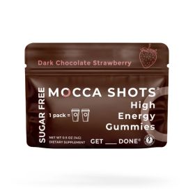 Sugar Free Mocca Shots Energy Gummies with Caffeine | 12-Pack - Dark Chocolate Strawberry