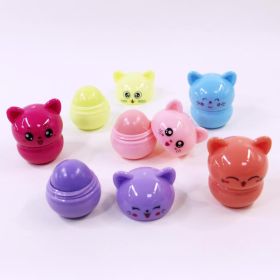 12 Fun And Colorful Design Daily Use Colorful Kitten Travel Size Lip Balm,Self-pickup Only