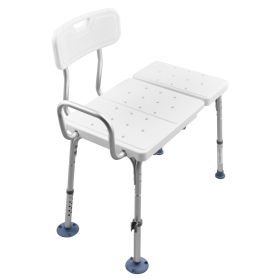 Tub Transfer Bench for Bathtub, 400 lbs Capacity Heavy Duty Shower Chair with Arm, Backrest and Curtain Slot