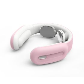 Smart Shoulder and Neck Massager Hot Compression Mini Cervical Massager Physiotherapy (Option: Pink)