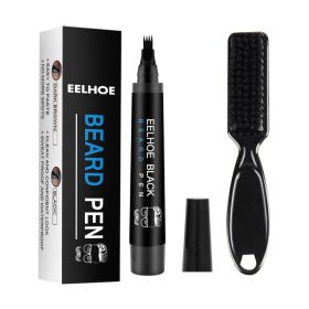 Waterproof Sweat-proof Beard Pen Without Makeup Removal (Option: Black)