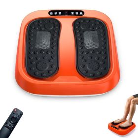 Multifunctional Foot Massager, Vibration Heating Electric Foot Circulation Stimulator, Foot, Leg, And Calf Relaxation Massage Device, Home Use With Re (Option: Orange)